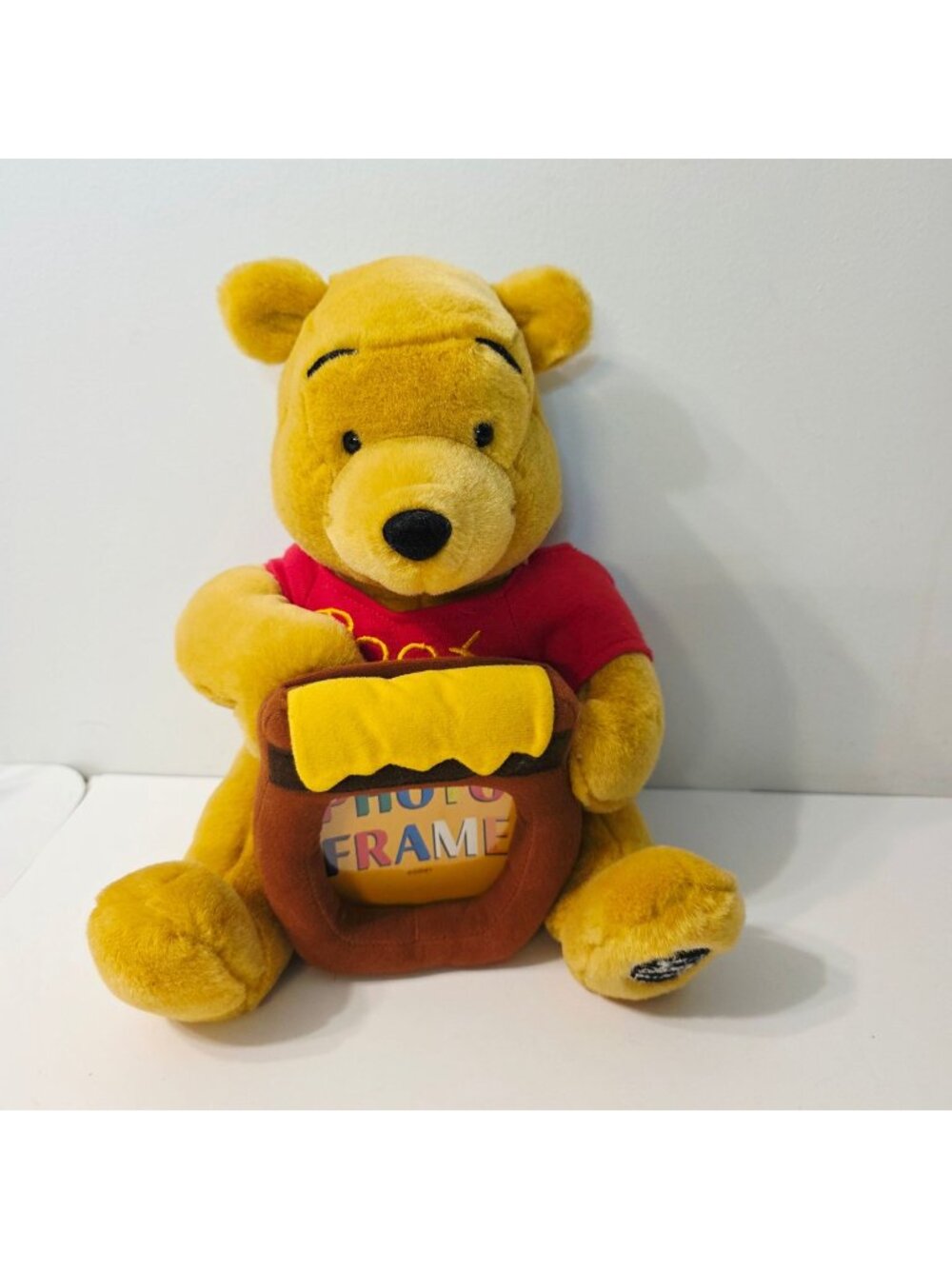 Walt Disney World Winnie The Pooh Honey Pot Stuffed Plush Photo Picture Holder